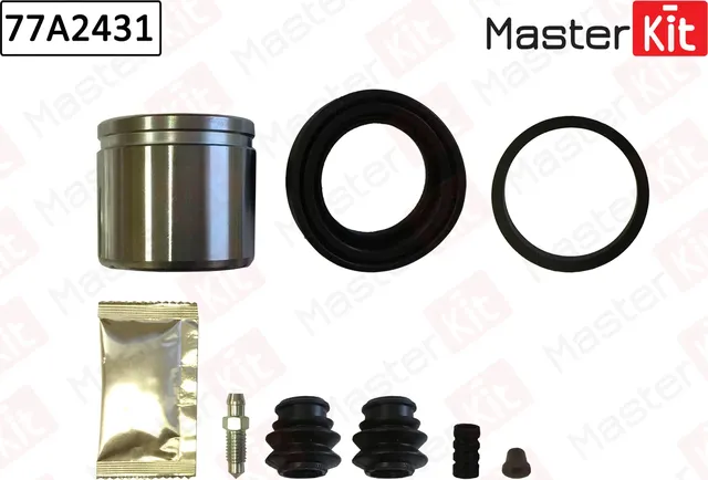 Ремкомплект тормозного суппорта+поршень KIA RIO II (JB) 03-05 (Master KIT). Артикул 77A2431