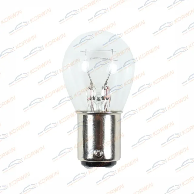 Лампа накаливания (P215W (S25) 12V 215W BA15d) (уп. 10 шт.) (Korwin). Артикул KWYN0006