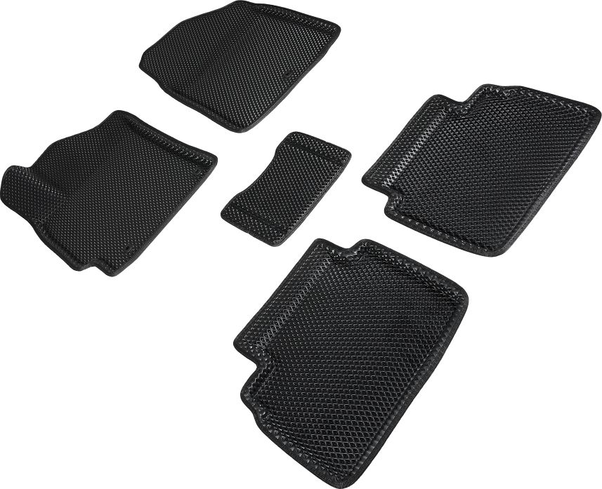 Коврики Seintex 3D EVA Ромб для салона Hyundai Elantra VI 2015-2020 ЧЕРНЫЕ. Артикул 95282