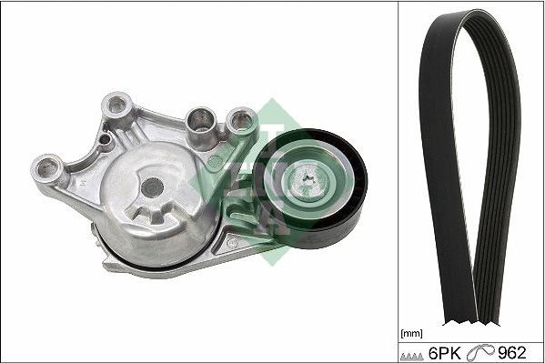 Приводной ремень поликлиновой с роликами (комплект) Ina. Артикул 529 0335 10