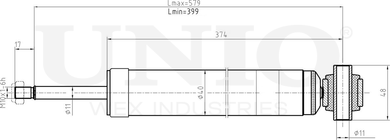 Амортизатор подвески (Unio). Артикул SAB-10670