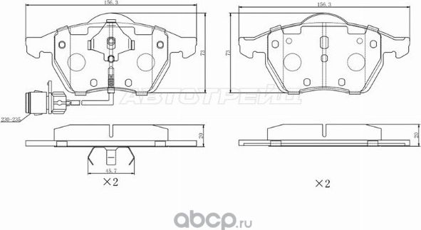 Колодки тормозные перед AUDI 100 91-94A6S6 95-98 (SAT). Артикул ST280046