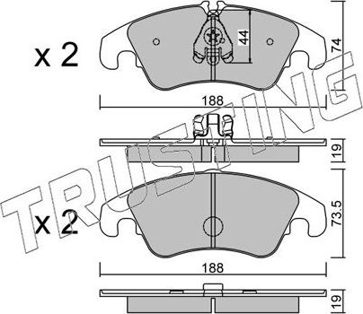 Тормозные колодки Trusting передние для Audi A4 IV (B8) 2007-2015. Артикул 791.0