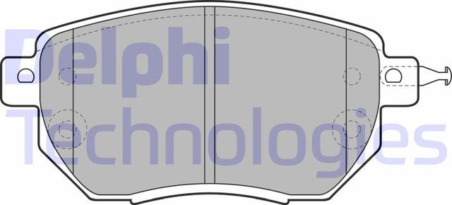 Тормозные колодки Delphi (Low-Metallic). Артикул LP1986