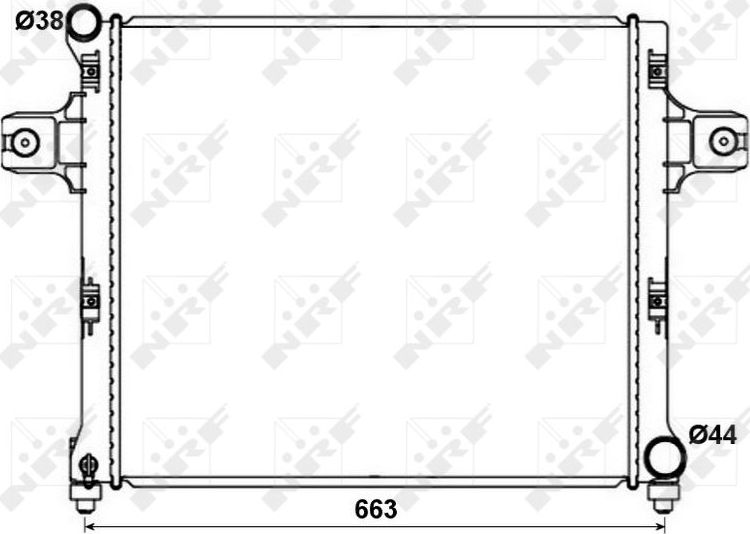 Радиатор охлаждения двигателя NRF (алюминий). Артикул 53191