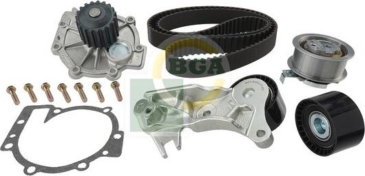 Помпа (водяной насос) с комплектом ремня ГРМ BGA. Артикул TB9704CPK