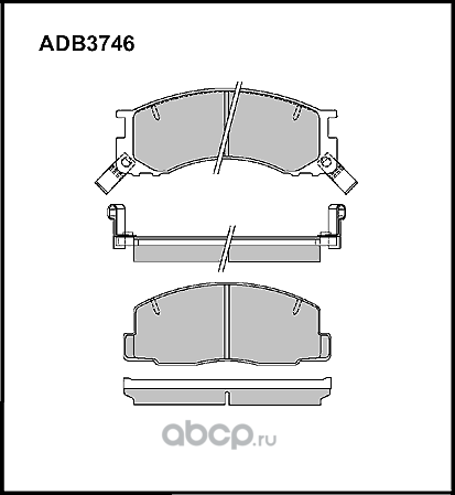 Колодки тормозные дисковые передние Allied Nippon HD ADB3746HD Япония 1/10 компл Allied Nippon. Артикул ADB3746HD