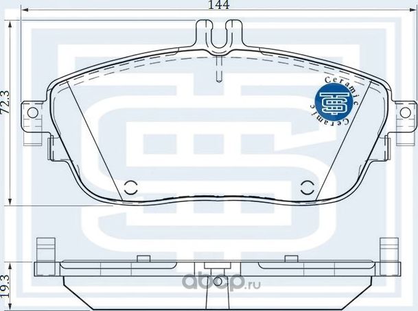 Колодки тормозные передние (Starke). Артикул 172668