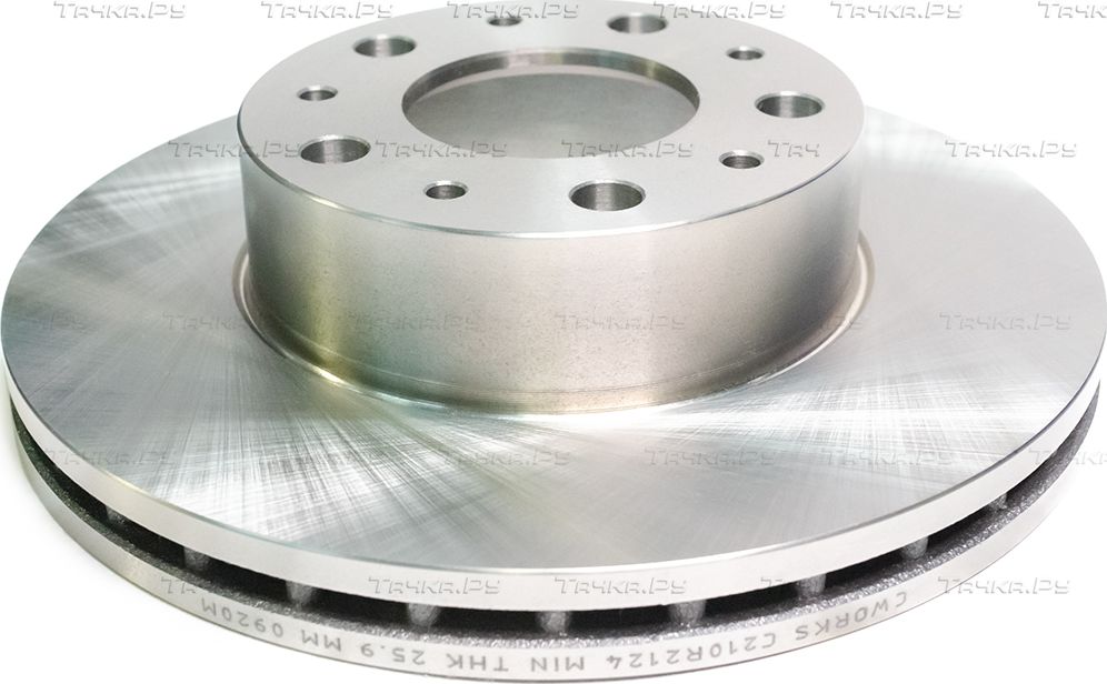 Тормозной диск Cworks передний для Citroen Jumper II 2006-2026. Артикул C210R2124