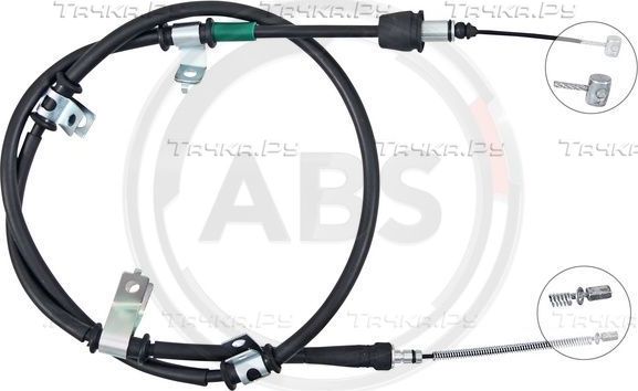 Трос ручника (тросик ручного тормоза) ABS. Артикул K16003