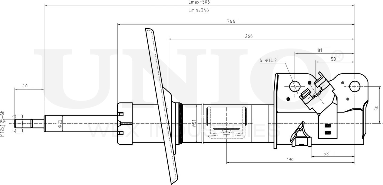 Амортизатор подвески (Unio). Артикул SAB-10222