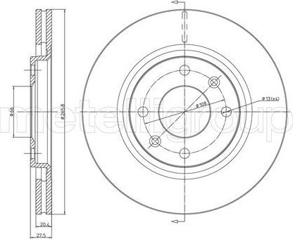 Тормозной диск Trusting передний для Citroen BX 1987-1993. Артикул DF257