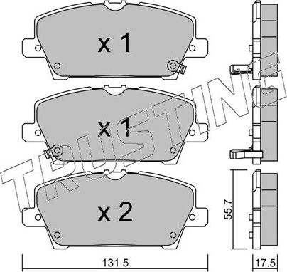 Тормозные колодки Trusting. Артикул 744.0