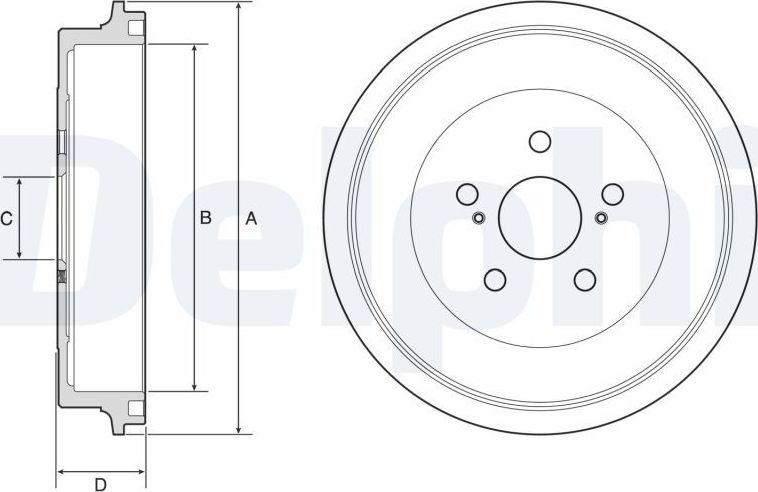 Тормозной барабан Delphi. Артикул BF610