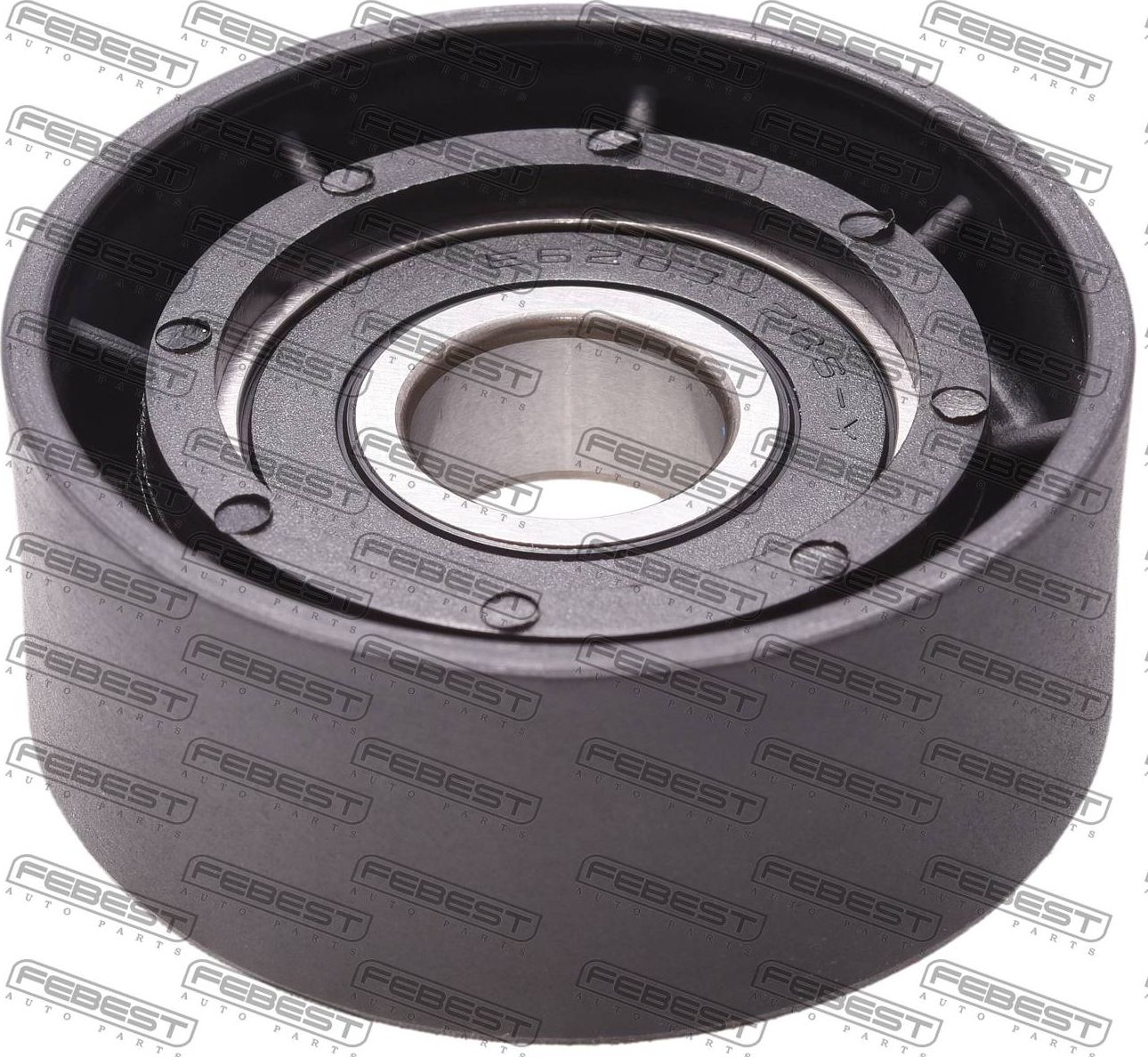 Натяжной ролик (натяжитель) приводного поликлинового ремня Febest (полимерный материал). Артикул 2488-LOG