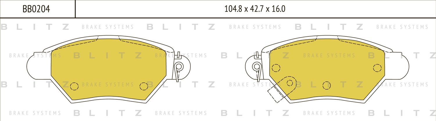Колодки тормозные OPEL ASTRA G 99- задн. (Blitz). Артикул BB0204