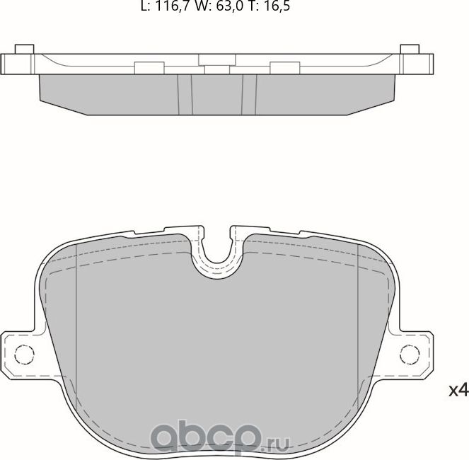 Колодки тормозные дисковые Avantech (противоскрипная пластина в компл.). Артикул AV164