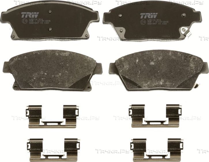 Тормозные колодки TRW COTEC передние для Opel Astra J 2009-2017. Артикул GDB1847