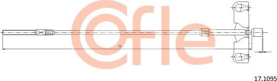 Трос ручника (тросик ручного тормоза) Cofle. Артикул 92.17.1095