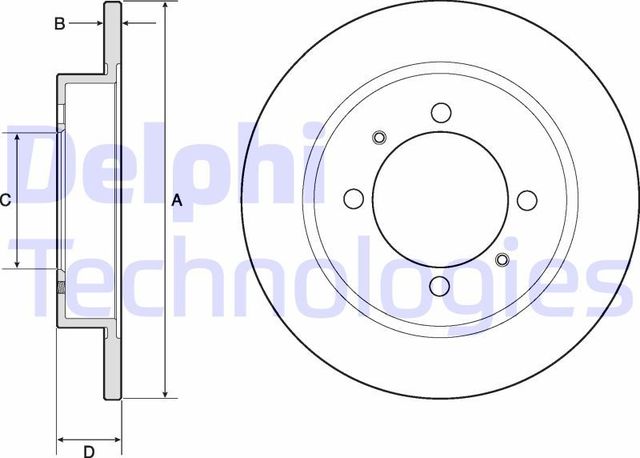 Тормозной диск Delphi. Артикул BG3203