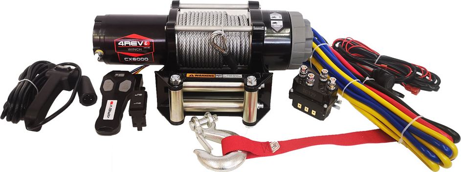 Лебёдка электрическая 4Revo CX-6000 (стальной трос). Артикул 4R-W0604A