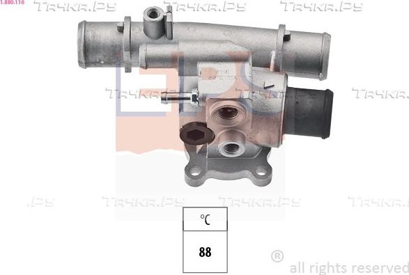 Термостат EPS Made in Italy - OE Equivalent для Fiat Albea 1998-2012. Артикул 1.880.116