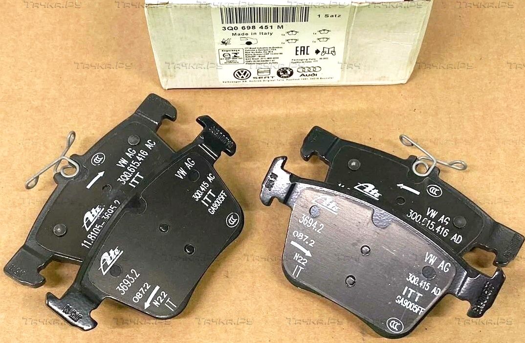 Тормозные колодки VAG задние для Audi TT III (8S) 2014-2026. Артикул 3Q0698451M