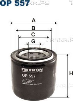 Масляный фильтр Filtron для Hyundai Grace 1997-2004. Артикул OP 557