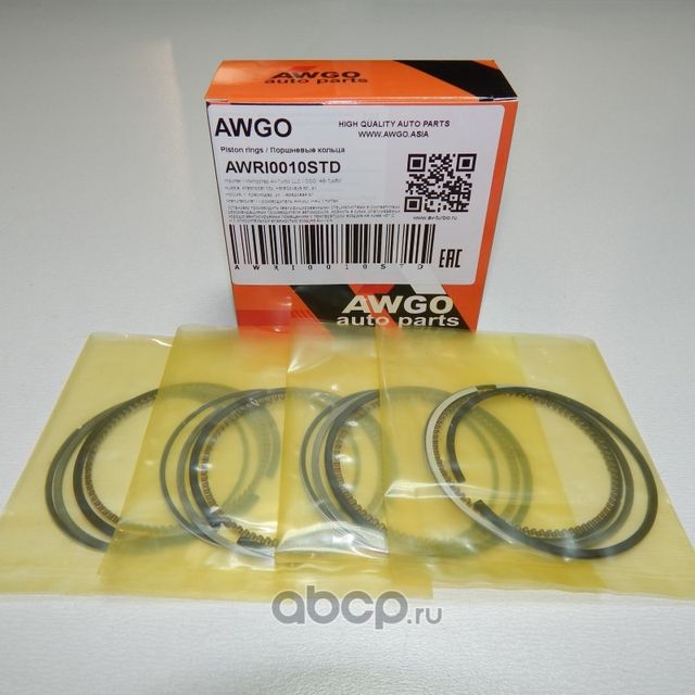 Компл. колец STD на 4 поршня AWRI0010STD (Awgo). Артикул AWRI0010STD