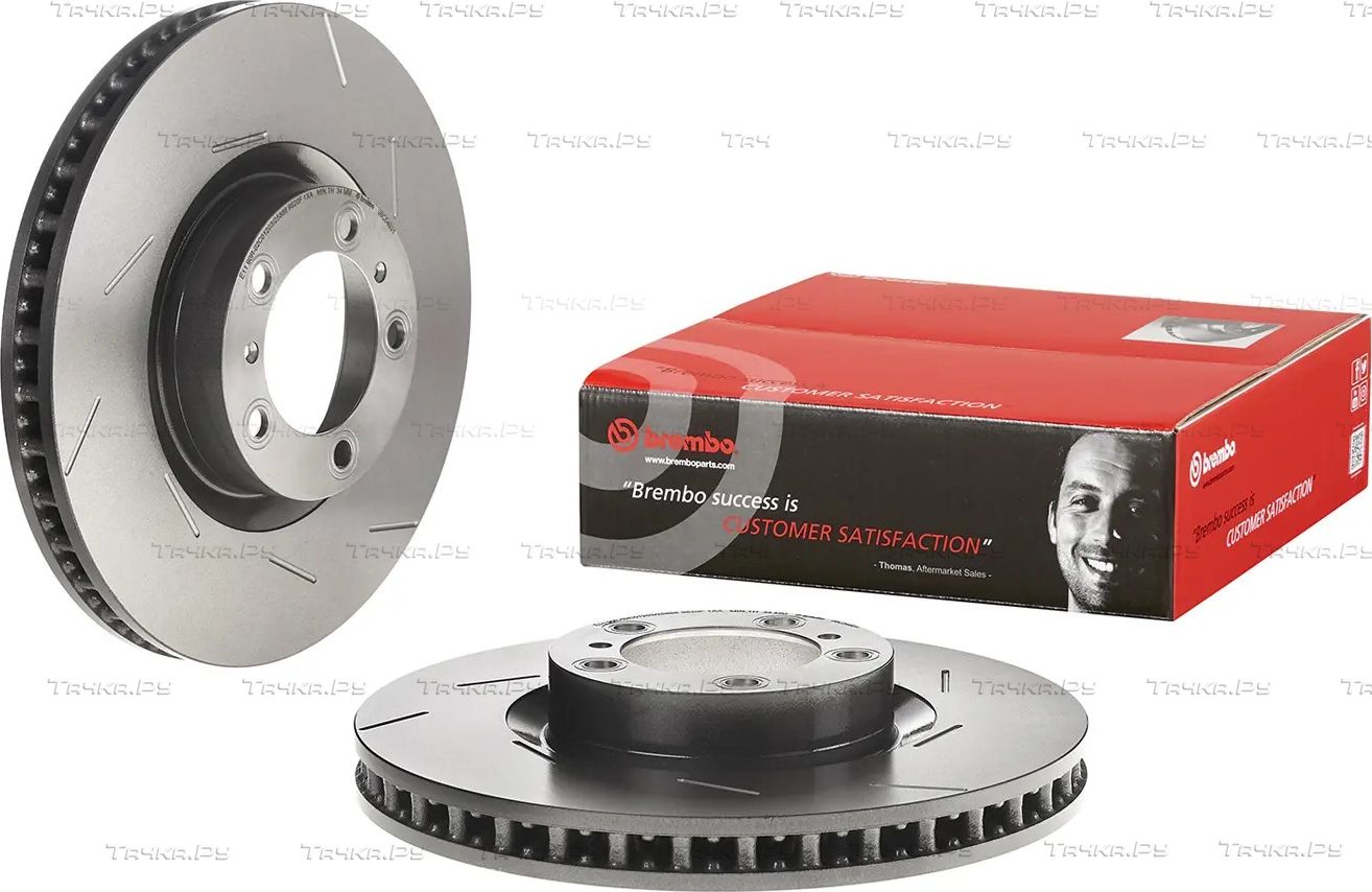 Тормозной диск Brembo PRIME LINE - UV Coated передний правый для Porsche Panamera I 2009-2016. Артикул 09.C549.31