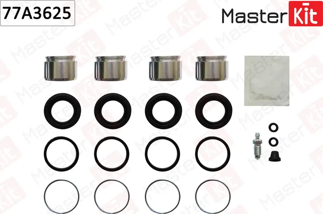 77A3625 Ремкомплект тормозного суппорта + поршень Toyota HILUX VII (_N1_  _N2_  _N3_) 2004 - (Master KIT). Артикул 77a3625
