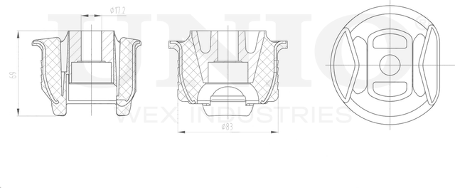 Сайлентблок балки (Unio). Артикул RMP-20546