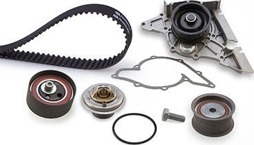 Помпа (водяной насос) с комплектом ремня ГРМ Gates PowerGrip® для Audi A4 I (B5) 1996-2001. Артикул KP3TH15493XS-1