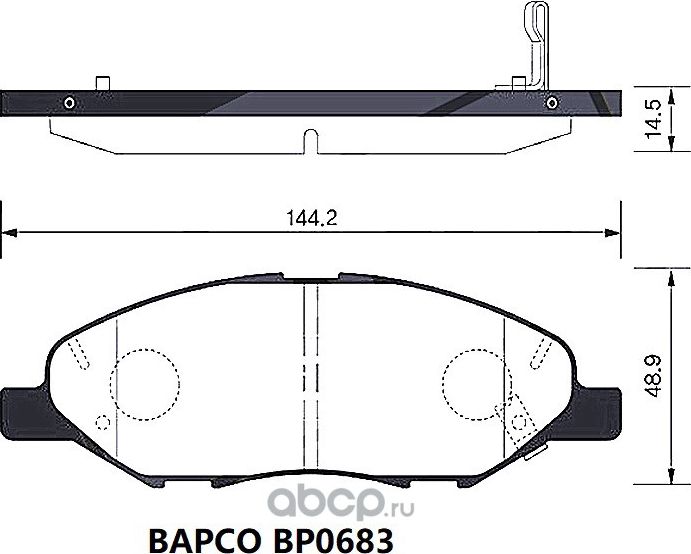 Колодки тормозные дисковые BP0683, (Bapco) Bapco. Артикул BP0683