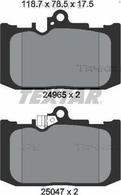 Тормозные колодки Textar. Артикул 2496501