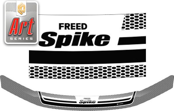 Дефлектор СА Пластик для капота (Серия Art белая) для Honda Freed Spike 2010-2026. Артикул 2010011410420
