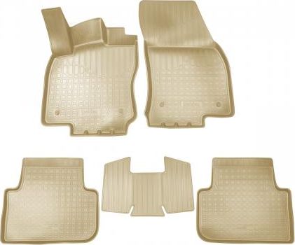 Коврики 3D Норпласт для салона Volkswagen Tiguan II 2016-2026 Бежевые. Артикул NPA11-C95-653Beige