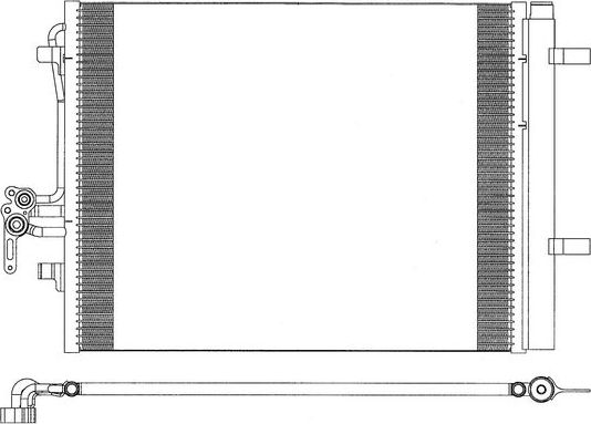 Радиатор кондиционера (конденсатор) Sakura. Артикул 5161-9802