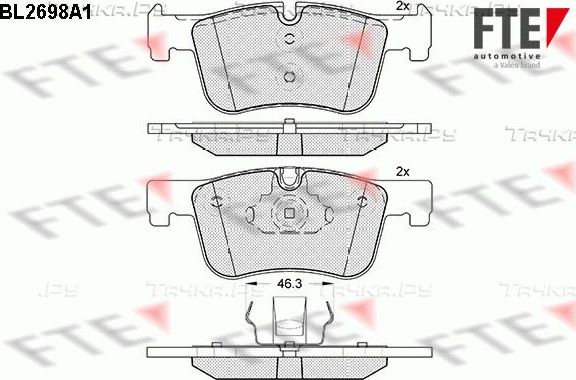 Тормозные колодки FTE. Артикул BL2698A1