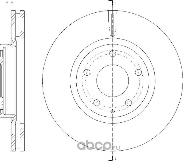 Диск тормозной вентилируемый (G-Brake). Артикул GR21447