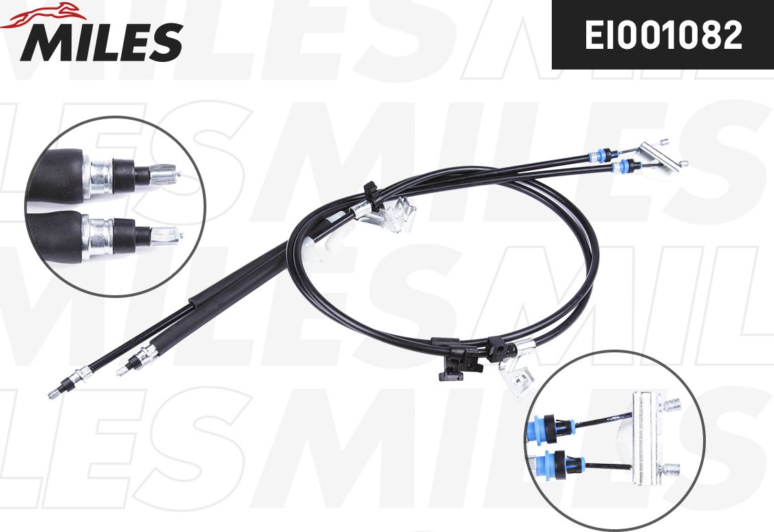 Трос ручника (тросик ручного тормоза) Miles. Артикул EI001082