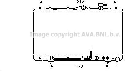 Радиатор охлаждения двигателя AVA для Hyundai Sonata III 1993-1998. Артикул HY2033