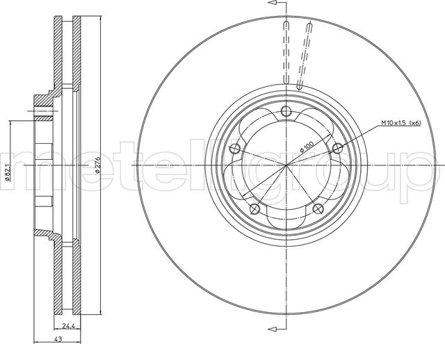 Тормозной диск Metelli. Артикул 23-0714