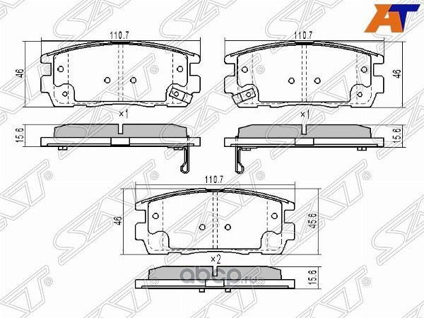 Колодки тормозные RR CHEVROLET CAPTIVA 06-OPEL AN (SAT). Артикул ST96626076