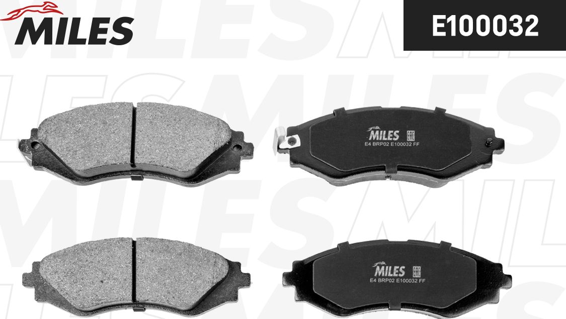 Тормозные колодки Miles (Semi-Metallic). Артикул E100032