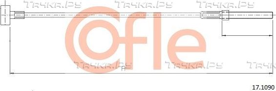 Трос ручника (тросик ручного тормоза) Cofle. Артикул 92.17.1090