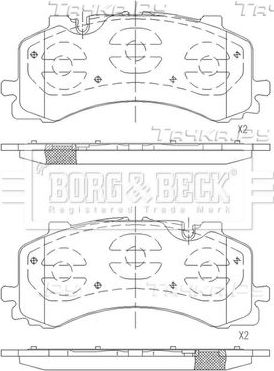 Тормозные колодки Borg & Beck. Артикул BBP2683