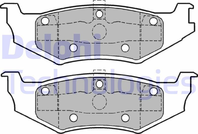 Тормозные колодки Delphi (Low-Metallic). Артикул LP1162