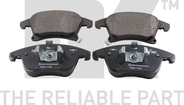 Тормозные колодки NK. Артикул 222586