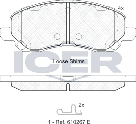 Тормозные колодки Icer. Артикул 181806